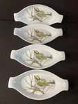 Enesco Songbird Dishes Oven Table 1976 Ceramic Nos 8.25 X 4" Set Of. Fixed Price $11.95.