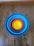 Oggi Set Of 5 Multi Colored Nesting Melamine Mixing Bowls Bpa Free. Fixed Price $35.95.