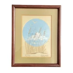 Original Katherine Parker 8 X 10 Matted Framed Wall Art Print Sea Oats Signed. Fixed Price $49.99.