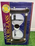 Koch Classic Hourglass Sand Timer 9.5" Tall Hand-blown Wood & Brass In Box. Fixed Price $25.19.