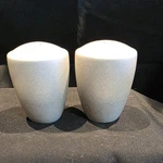 Vintage Stoneware Noritake Salt And Pepper Set Color Wave Speckled 3.5" Tall. Fixed Price $9.99.