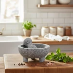Nib Imusa 8IN Granite Molcajete Natural Lava Stone Guacamole Tool 8-INCH. Fixed Price $22.97.