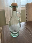 Tablecraft Tuscany 8 Ounce Oil Bottle With Cork Stopper 7 Green Glass. Fixed Price $22.00.