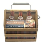 Hammer + Axe Wooden 6 Pack Beer Bottle Caddy Built In Opener New Gift Set. Fixed Price $21.95.