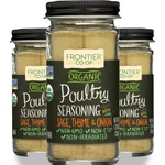 Frontier Organic Poultry Seasoning Sage Thyme Onion 1.2 Oz 3 Pack. Fixed Price $21.99.
