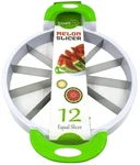 Smart Gourmet Stainless Steel Easy Grip Melon Slicer Green White 12 Equal Slices. Fixed Price $13.49.