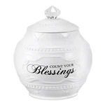 Youngs Inc. Ceramic Jar With 36 Blessing Cards - X 7 Spiritual. Fixed Price $49.94.