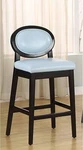 Armen Living Martini 26 Inch Height Barstool, Sky Blue And Black Wood Finish. Fixed Price $119.00.