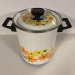 Ekco Vtg Country Garden Steam Pot Italy Daises 60 Floral Design- 8.5 Tall. Fixed Price $30.00.