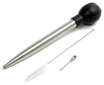 Norpro Deluxe Stainless Steel Baster With Silicone Bulb, 3 Piece Set. Fixed Price $16.75.
