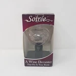 Soiree Wine Decanter Aerator Glass Silicone Clear Bottle Pourer New Box. Fixed Price $18.99.