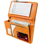 Mymazn Server Book With Zipper And Magnetic Pocket, Cute Waitress Big, Orange. Fixed Price $14.76.