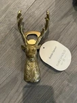 Threshold Gold Reindeer Head Bottle Opener Barware 6" Kitchen Tool New With Tag. Fixed Price $9.00.