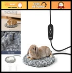 "adjustable Heated Pet Bed & Dog Heating Pad With Timer, Soft Cover, 11.8 Round. Fixed Price $44.99.