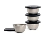 Rsvp International Endurance 3OZ Stainless Steel Cups Set Of 4 With Bpa-free Lid. Fixed Price $25.26.