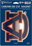 Wincraft Ncaa Auburn University Tigers Chrome Magnet 6.25" X 9". Fixed Price $14.99.