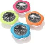 Plastic Sink Strainer, 4 Pack Flexible Kitchen Drainers, Easy Clean. Fixed Price $16.07.