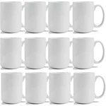 Bulk Sublimation Blank Mugs 15 Oz - Dishwasher Safe For Vibrant Customization. Fixed Price $58.79.