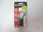 Travel Lock 1-1/2" X 1-1/8" Searchalert Black Looped Shackle Case Heavy Duty. Fixed Price $12.95.