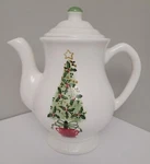 Christmas Pitcher Topiary Ambiance Collections With Lid & Handle 10X9X5 Vintage. Fixed Price $20.00.
