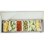 Rubbermaid 2890 Black 6-COMPARTMENT Condiment Dispenser 19.63 X 6.25 3.75" New. Fixed Price $39.99.