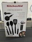 Kitchenaid Classic 15-PIECE Tool And Gadget Set, Black KE447 New. Fixed Price $47.99.