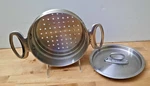 Sur La Table 6 .5" Steamer Pan Insert Dual Handles Stainless Steel With Lid. Fixed Price $26.99.