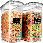 Shazo Pack (6.3L / 213OZ) Extra Large Airtight Food Storage Cereal Containers. Fixed Price $39.33.