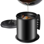 Bacon Grease Container With Fine Mesh Strainer 1.6L Almost 7 Full Cups Iron Cook. Fixed Price $30.66.