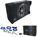 Kicker 48CDF124 COMP12 12" 300W Down Firing Car Subwoofer+mono Amplifier+amp Kit. Fixed Price $274.90.