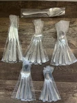 Oneida Dylan 21-PIECE Set Frost Handle Glossy Band Bowl Stainless Flatware New!. Fixed Price $68.00.