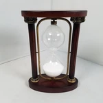 Hour Glass Sand Clock By Bombay Company Brass Mahogany Flips Over Vintage 10,5. Fixed Price $54.99.
