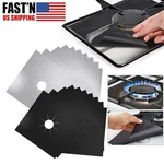 4PC/8PCS Reusable Aluminum Gas Foil Stove Burner Protector Cover Liner Clean Mat. Fixed Price $8.45.