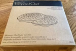 Pampered Chef Microwave Chip Makers, Item #1241, Silicone Set With Instructions. Fixed Price $12.00.