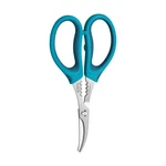 Trudeau Maison Seafood Shears 7.5" Stainless Steel With Tropical Blue Handles. Fixed Price $9.89.