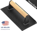 Cast Iron Grill Press Weight Steak Burger Griddle Flattops Bacon Paninis. Fixed Price $13.98.