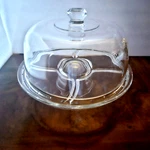 Luigi Bormioli 4 1 Footed Cake Stand/punch Bowl/serving Tray/chip Dip/dome.. Fixed Price $21.00.