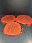 Pampered Chef #1758 Stretch Fit Silicone Lid Set Food Cover Protection. Fixed Price $14.49.