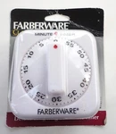 Nos White Farberware Classic Series 60 Minute Mechanical Ringing Dial Timer. Fixed Price $29.99.