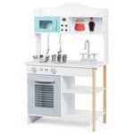 Kids Kitchen Wooden Play Set Children Chef Pretend Food Cooking Ware Toy Cabinet. Fixed Price $49.99.