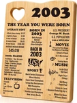 Born 2003 Birthday Gift, Cutting Board, Home And Kitchen Decor. Fixed Price $5.99.