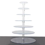 Clear 26" Round 7 Tier Acrylic Cupcake Dessert Display Stand Set Party Home. Fixed Price $39.54.