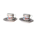 Vintage Chinese Porcelain Espresso Cup And Saucer Set Of 2 Floral Demitasse Rose. Fixed Price $40.00.