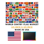 World Countries Flag Fridge, Refrigerator Souvenir Gift Magnets 2.5" X 3.5". Fixed Price $9.75.