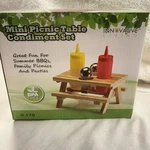Picnic Table Condiment Set By Innova Imports. Fixed Price $15.99.