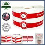 500 Count Tamper Seals For Drink Lids, Food Safety And Freshness Stickers. Fixed Price $31.94.