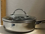 Endurance 18/10 Stainless Steel 4-EGG Poacher Saute Pan Glass Lid SKILLET(B-4). Fixed Price $50.00.