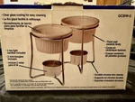 Progressive Butter Warmers Set Of 2 Ceramic Chrome Stands Tealights. Fixed Price $16.50.