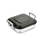 All-clad Specialty Stainless Steel And Plastic Lid Square Covered Baking Pan .... Fixed Price $137.69.