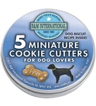 Mini Cookie Cutters Tin, 5 Pc Set With Paw, Dog, Fire Hydrant, Bone & House. Fixed Price $6.99.